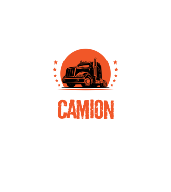 Bărbatul adevărat conduce un camion model negru pe tricou