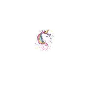Unicorn Best model negru pe tricou
