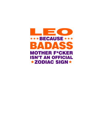 Badass zodiac LEO model alb pe tricou
