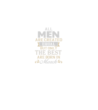 All men created equal but only the beat are born in march model albastru închis pe tricou