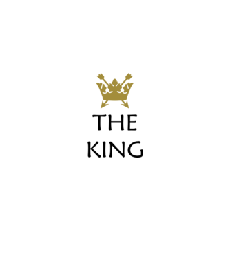 The King model alb pe tricou