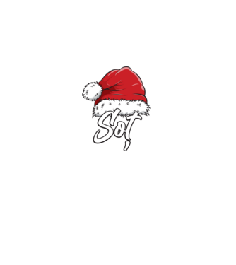 soț Santa Hat model negru pe tricou