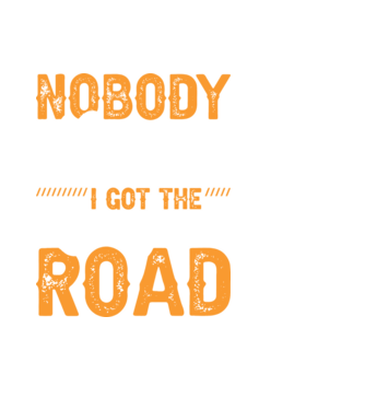 Nobody cared unti I got the longest road model negru pe tricou