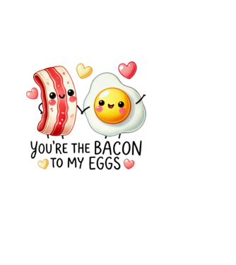 Bacon to my Eggs model albastru deschis pe tricou