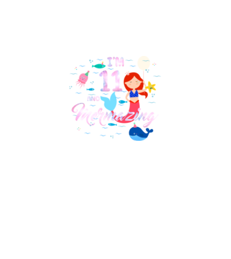 Mermazing Birthday 11 model negru pe tricou