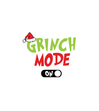Grinch Mode model alb pe tricou