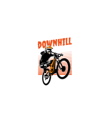 TR Downhill model negru pe tricou