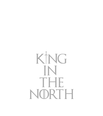 King in the North model negru pe tricou