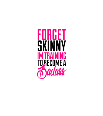 Forget Skinny model alb pe tricou