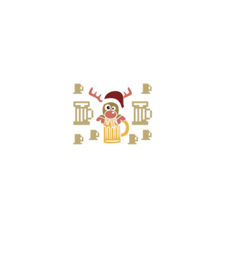Christmas beer pulovăr urât model negru pe tricou