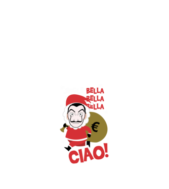 jingle bella christmas la casa de papel model negru pe tricou