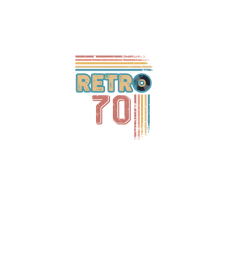 Retro 70 Birthday model alb pe tricou