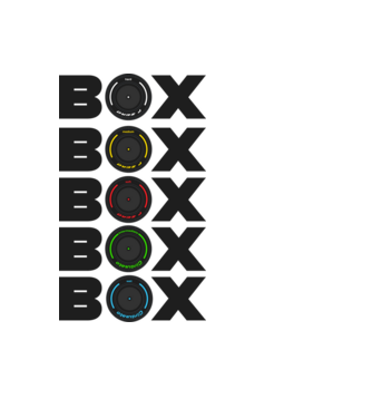 Forma1 box model negru pe tricou