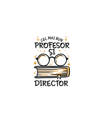 Cel mai profesor director model alb pe tricou