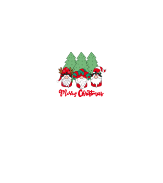 Merry christmas gnomes model negru pe tricou