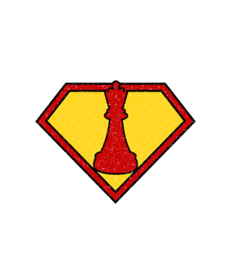 SuperChess regină model alb pe tricou