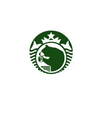 Bear Bucks model alb pe tricou