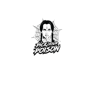 WEDNESDAY Pick your poison model negru pe tricou
