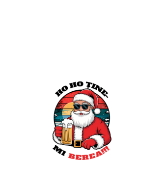 Ho ho ține mi berea! alb model alb pe tricou
