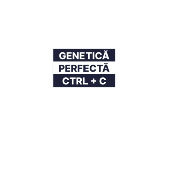 Genetică perfectă CTRL + V model alb pe tricou