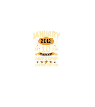 January 2013 10 years of being limited edition model negru pe tricou