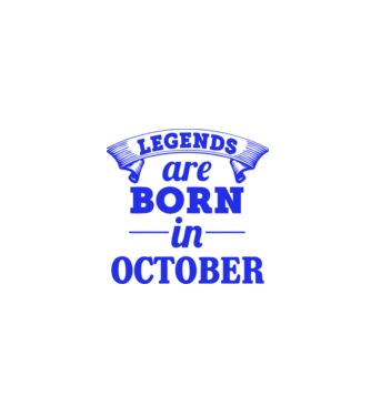 Legends are born in October model alb pe tricou