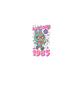 Awesome since 1985 - Labubu model negru pe tricou