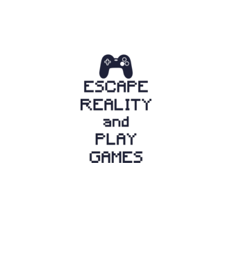 Escape reality model alb pe tricou