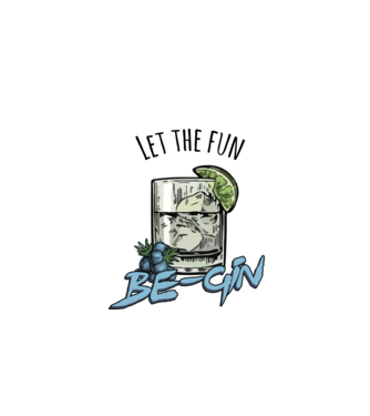Let the fun be gin model alb pe tricou