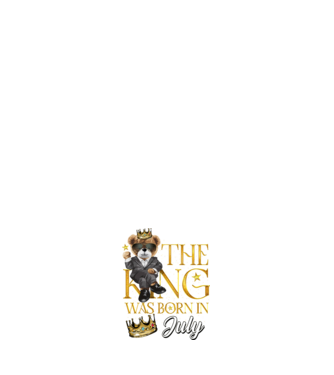 The king was born int JULY model negru pe tricou