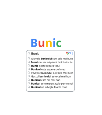 căutare Google Bunic model negru pe tricou