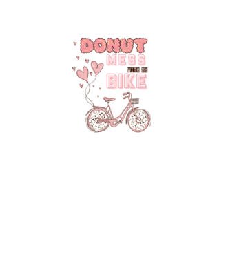Donut mess with my bike model alb pe tricou