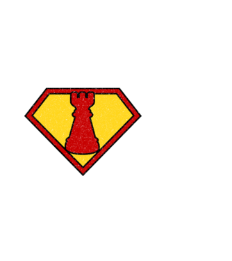 SuperChess turnul de sah model negru pe tricou