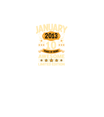 January 2013 10 years of being limited edition model negru pe tricou