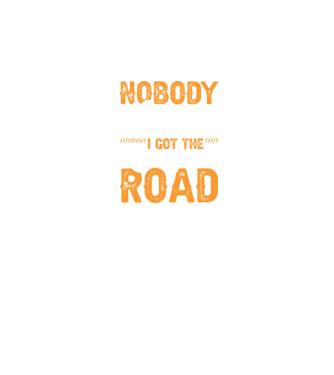 Nobody cared unti I got the longest road model negru pe tricou