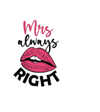 Mrs always right model albastru deschis pe tricou