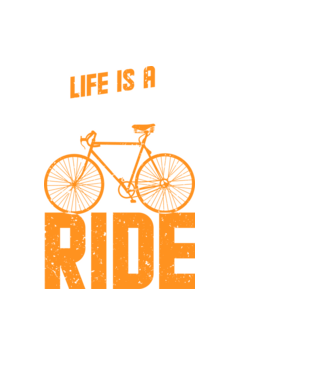 Life is a beautiful ride model negru pe tricou