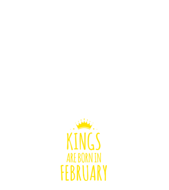 Kings are born in - February model roșu pe tricou