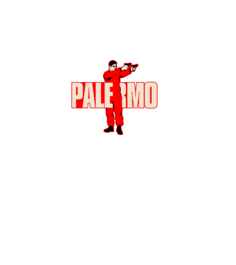 palermo la casa de papel model negru pe tricou