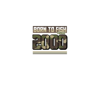 Born to fish since 2000 model negru pe tricou
