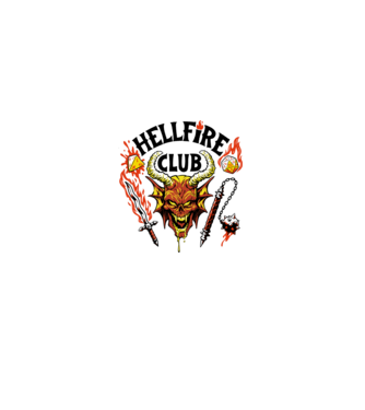 Hellfire ok model alb pe tricou