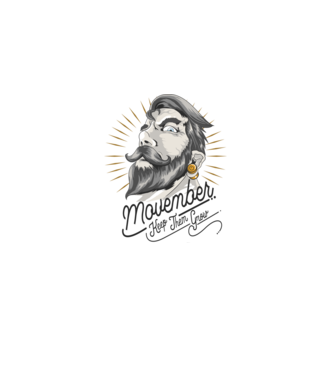 Movember Keep them grow No Shave November model alb pe tricou