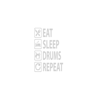 Eat Sleep Drum Repeat model negru pe tricou