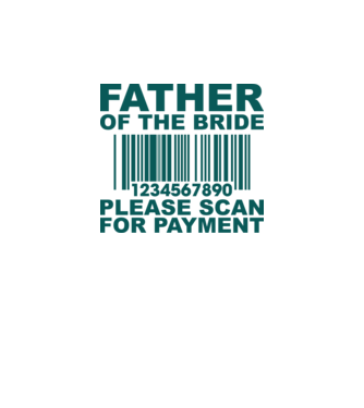 Father of the bride model alb pe tricou