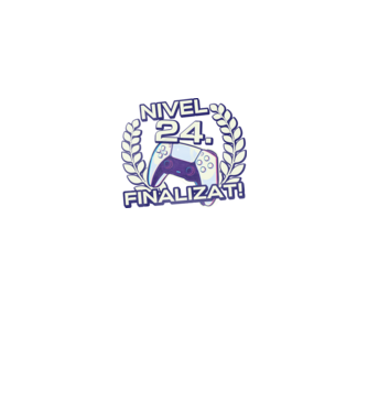 Nivel 24 finalizat! model negru pe tricou