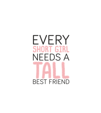 Tall Friend model alb pe tricou