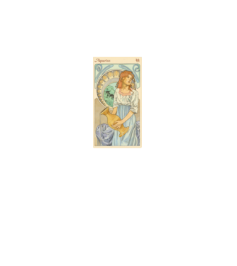 Horoscop Tarot VARSATOR model alb pe tricou