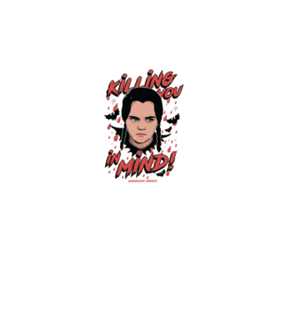 WEDNESDAY Killing You in my mind model alb pe tricou