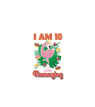 FLAMAZING Birthday 10 Years old model alb pe tricou