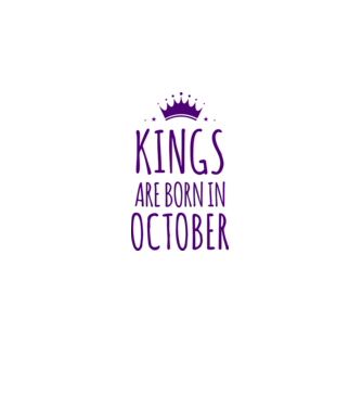 Kings are born in - October model dusty pink pe tricou